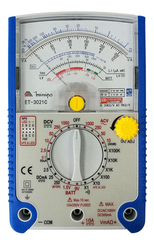 Multímetro Analógico Profissional - Et-3021c Minipa