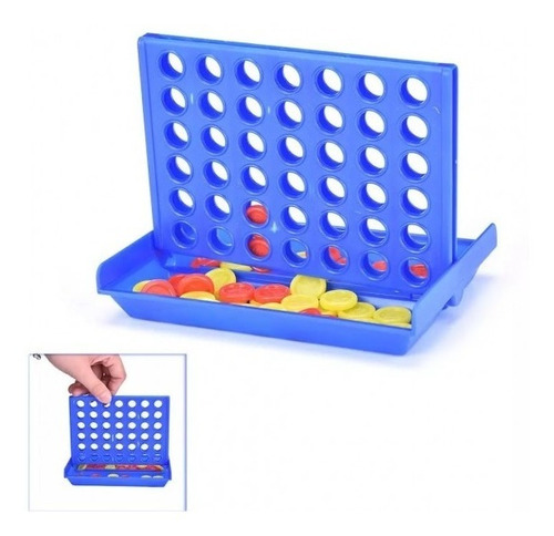 Imagen 5 de 7 de Juego De Mesa 4 Cuatro En Linea Mini De Viaje Chico Familiar