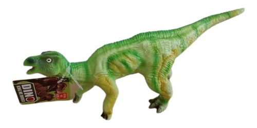 Dinosaurio Iguanodon De Goma Con Chifle 