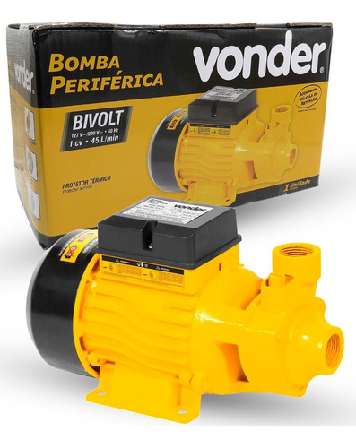 Bomba Periférica Bivolt 1cv Bpv750 Vonder Monofásica