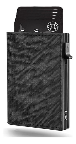 Aiuwo Mens Slim Wallet Con Money Clip Rfid Blocking Credit C