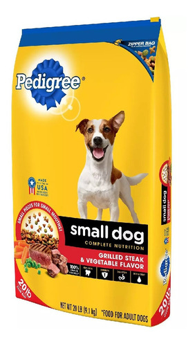 Imagen 1 de 1 de Pedigree Razas Pequeñas 20 Lbs Carne (alimento Para Perros)