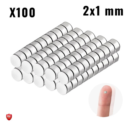Iman Neodimio N 35 Potente Disco 2 X 1 Mm Fuerte X 100 Und
