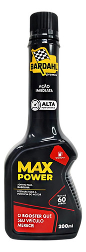 Kit 4 Bardahl Max Power 200ml Aditivo Gasolina