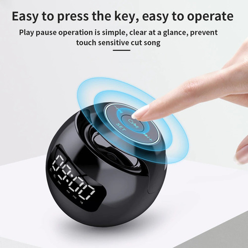 Caixa De Som Bluetooth 5.0 Com Alarme Despertador