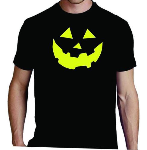 Remera Halloween Fluor (amarillo Verde O Fucsia)