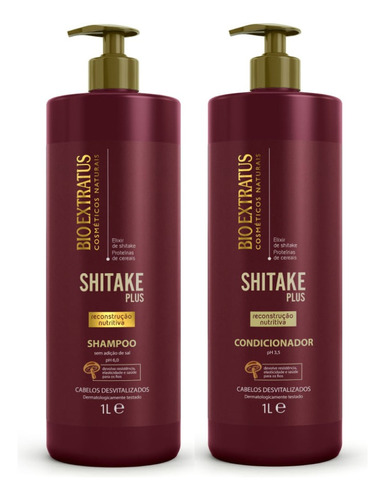  Kit Shampoo E Condicionador Shitake Bio Extratus - 1l