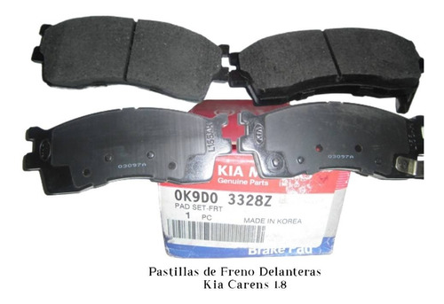 Pastillas De Freno Delanteras Kia Carens 1.8 Original 