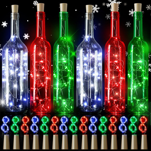 Vihose 30 Luces Led De Corcho De Navidad Para Botellas De Vi