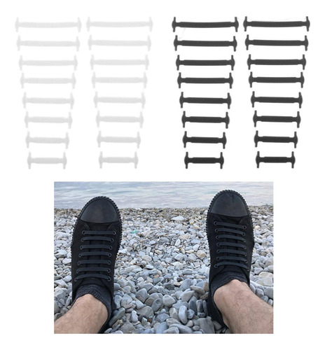32 Piezas De Cordones De Silicona Elásticos Sin Cordones