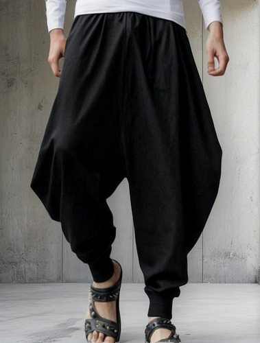 Pantalones Harén Sueltos Informales Para Hombre, Danza Hippi
