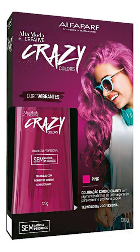 Crazy Colors Pink Altamoda 120g Coloração