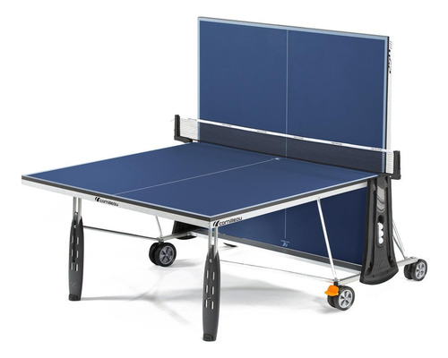 Mesa de ping pong Cornilleau 250 S Crossover fabricada en resina color azul