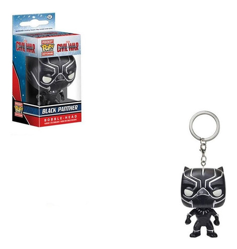 Black Panther Llavero Pocket Funko Pop Keychain Marvel