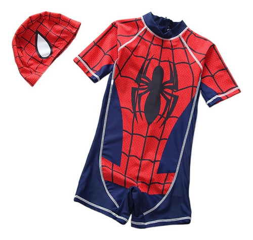 A Traje De Baño Spiderman Kids De Una Pieza De Secado Rápido