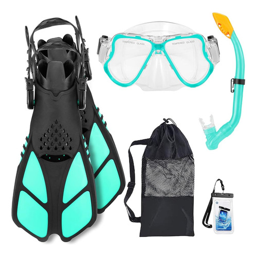 Set De Snorkel Para Niños Máscara De Buceo Antifugas Dry Top