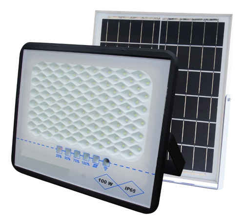 Reflector Led Fullwat 100w Tipo Solar 6500k Frío Color de la carcasa Negro Color de la luz Blanco frío