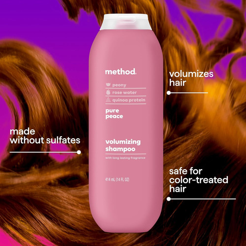 Shampoo Method Volumizing Pure Peace Con Rosa Y Peonía 414 M