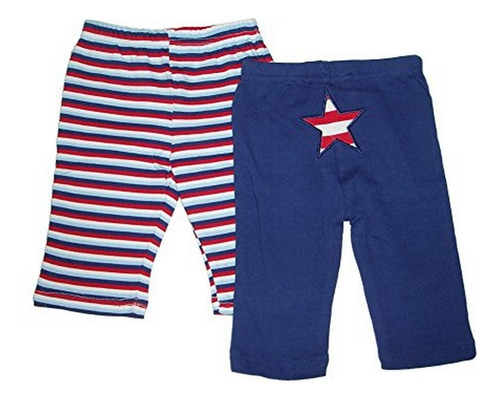 Fundamentos De Bebé Unisex Patriótica Americana Set 2 Pantal