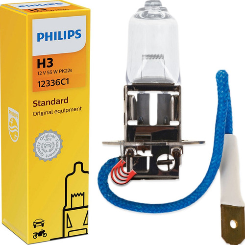 Lâmpada Philips Standard H3 55w 12v 12336c1 Farol Neblina