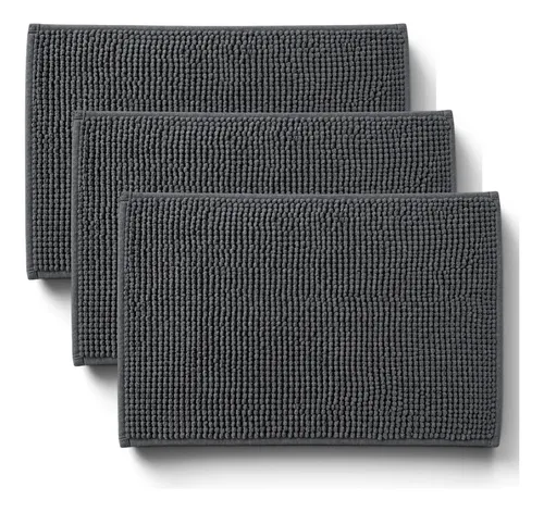 Kit 3 Tapetes De Banheiro Microfibra Bolinha Absorvente 60cm