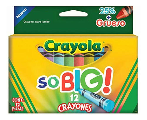 Crayola Crayon Extra Jumbo So Big, Paquete De 12