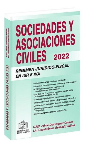 Sociedades Y Asociaciones Civiles 2022 Isef