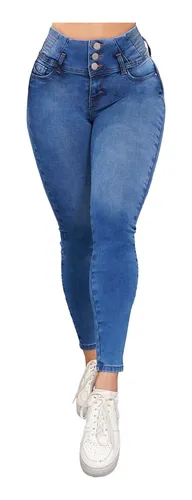 Jeans Dama Pantalones Mujer Levanta Pompa Ajusta Cintura