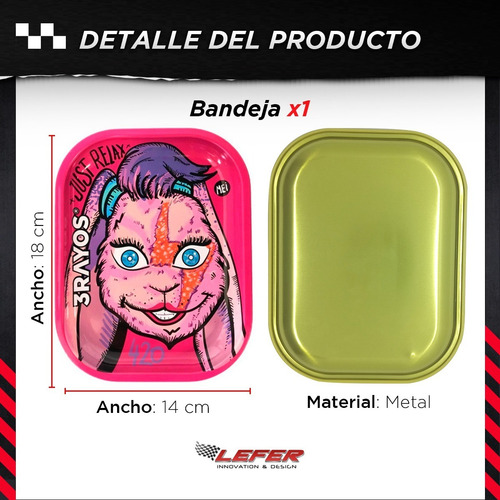 Imagen 2 de 8 de Combo Bandeja De Armado Metal Mas Papel Seda Celulosa Lillio