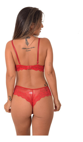 Kit 2 Conjunto Lingerie Feminina Sem Bojo Com Aro Sensual