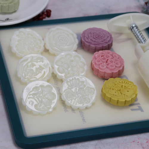 Pressione Manualmente Cookie Stamp Moon Cake Decor Barrel Mo