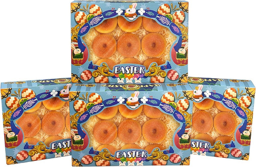 Cajas De Galletas De Pascua Con Ventana, 30 Paquetes De 12 X