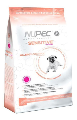 Imagen 1 de 1 de Alimento Nupec Nutrición Especializada Sensitive para perro de raza  pequeña sabor mix en bolsa de 8kg