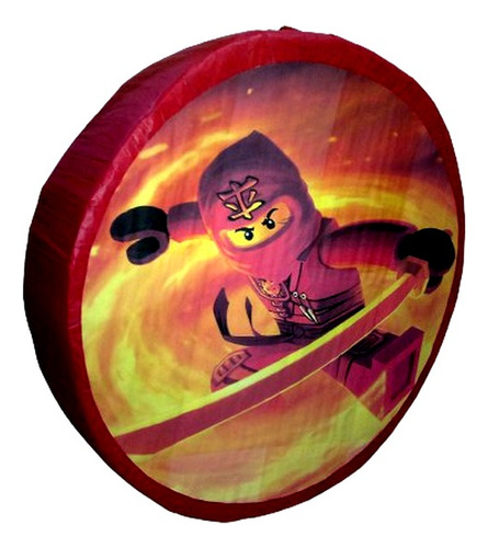 Fiesta Decoracion Piñata Ninjago Ninja Go Rojo 80 Cm Alto