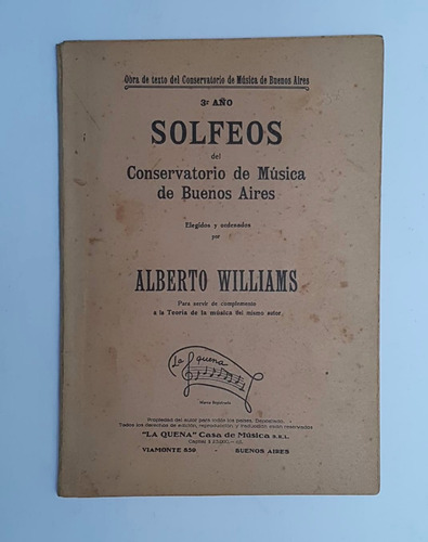 Solfeos, 3er Año, A. Williams