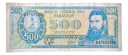 Billete 500 Guaraníes Paraguay 1995 Pick 212 A.2 (Usado)