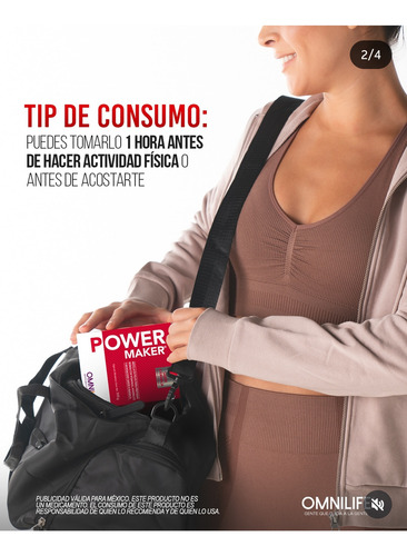 Biocros+power Maker Omnilife Pack Deportistas Citricos