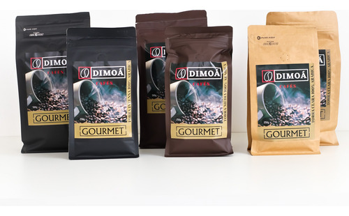 Kit 4 Café Gourmet Em Grãos Dimoá 250g Torrado = 1kg