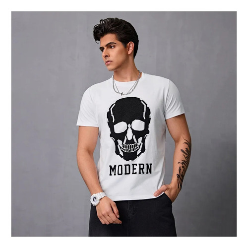 Playera Cuello Redondo 100% Algodón Camisetas Para Hombre