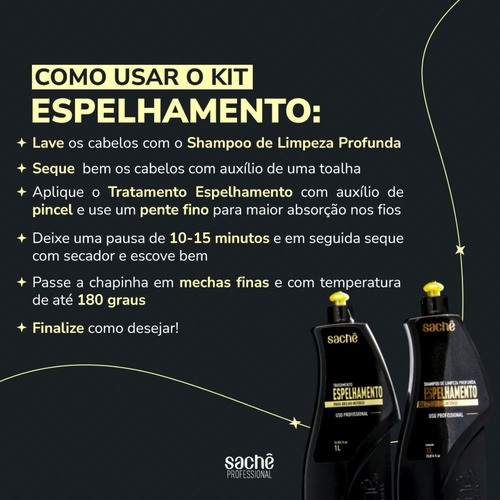 Shampoo Limpeza Profunda Espelhamento - Sache Professional