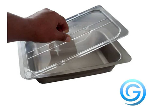 4pz De Charola Con Tapa Charola De Acero Y Tapa De Plastico (Usado)