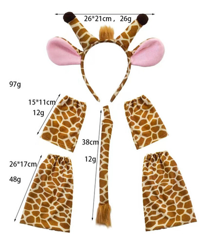 Conjunto De Cola Con Orejas De Animales, Diadema, Ciervo