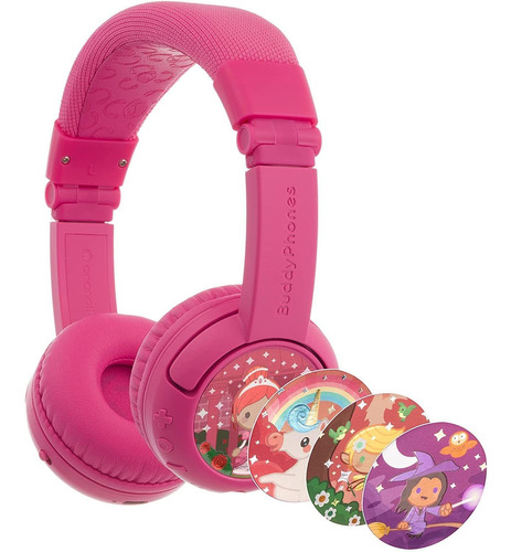 Auriculares Onanoff Buddyphones Play, Bluetooth/rosa