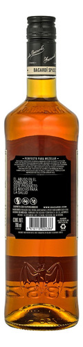 Bacardí, Ron Spiced 700 Ml, Ron Añejo, Notas Equilibradas