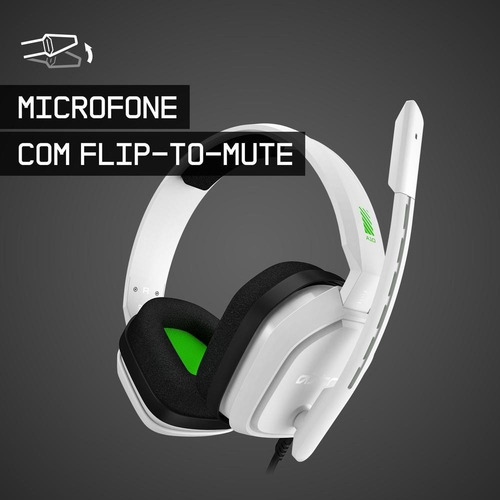 Imagem 7 de 9 de Fone De Ouvido Xbox One Gamer Astro A10 Branco E Verde