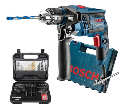 Furadeira Bosch Impacto 650w Gsb 13 Re Maleta + Acess 110v