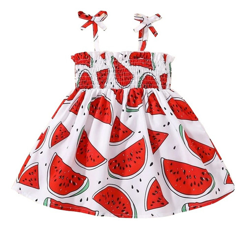 Vestido De Tirantes Con Estampado De Sandia