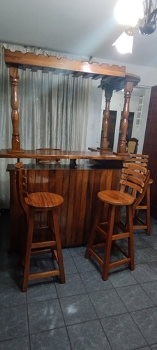 Bar Tipo L Madera Saman