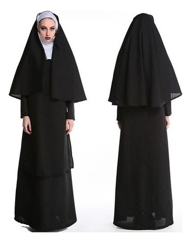 Traje De Monja De Sacerdote Ropa De Halloween Hermana