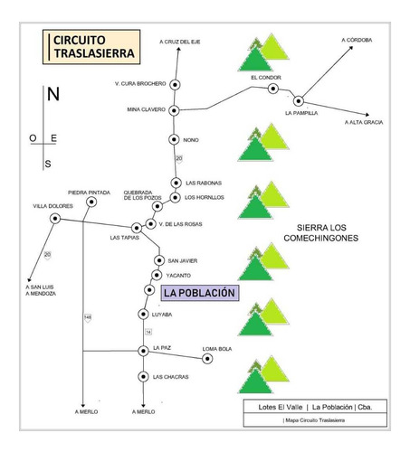 Terrenos En Venta En La Población, Traslasierra, 3200 M2